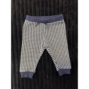 Janie and Jack Baby Boy 3-6M Houndstooth Tapered Leg Pull-On Fleece Joggers NWOT